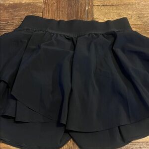 Women's Black Ruffle Shorts